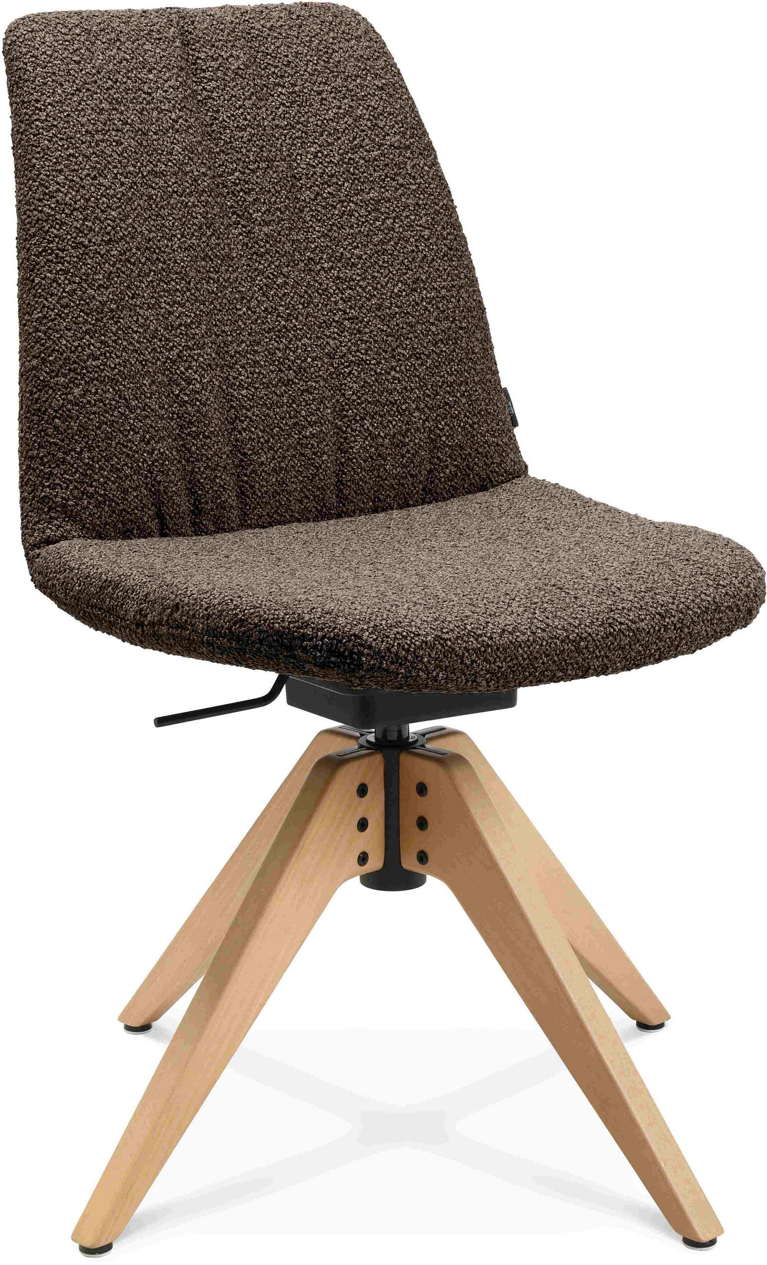 STUHL  in Flachgewebe Holz, Textil  - Eichefarben/Dunkelbraun, Design, Holz/Textil (46/82,5-85,25/55cm) - Johann Jakob