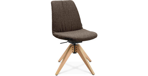 STUHL in Flachgewebe Holz, Textil - Eichefarben/Dunkelbraun, Design, Holz/Textil (46/82,5-85,25/55cm) - Johann Jakob