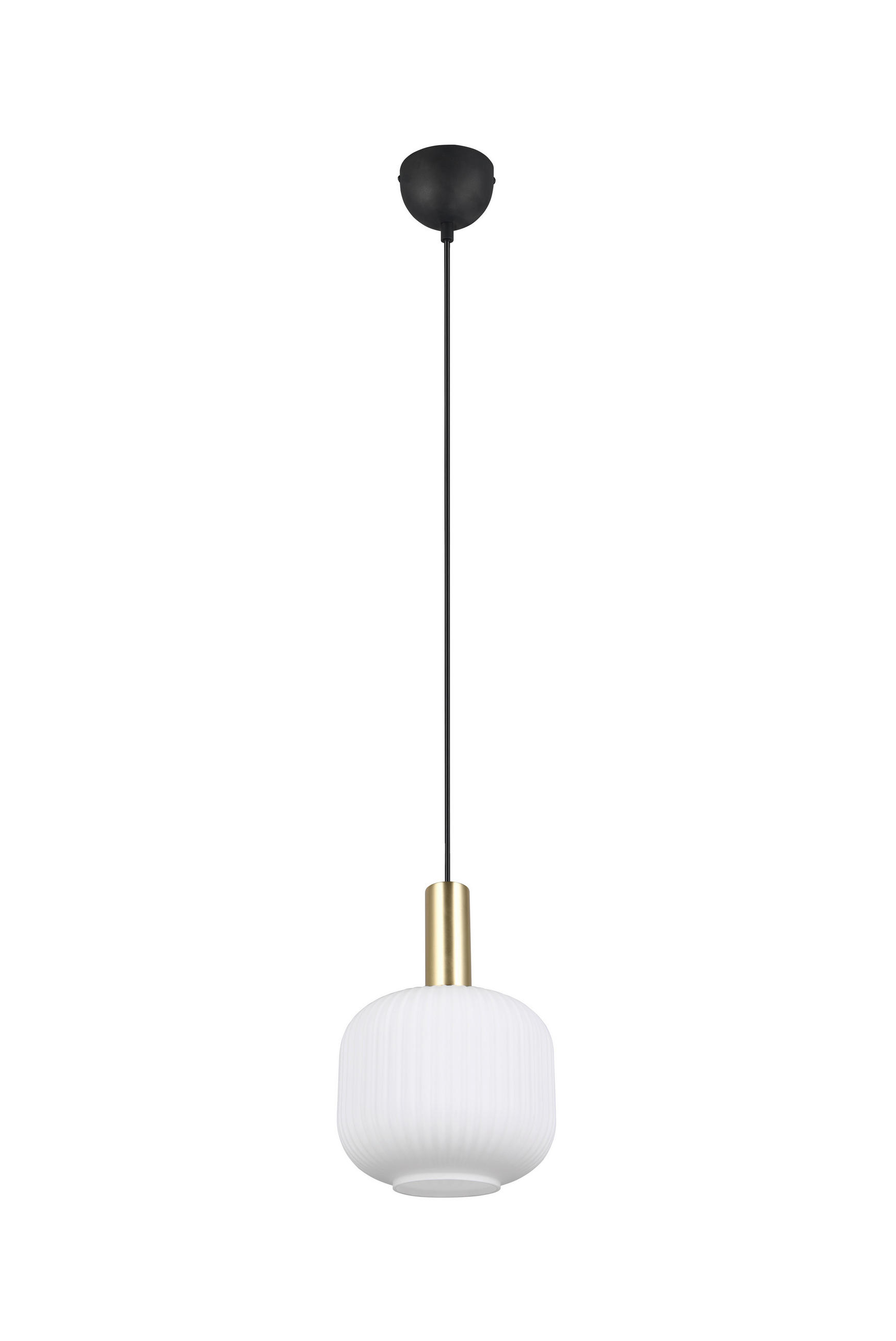 HÄNGLAMPA Diva 20/150 cm  - vit/mässingsfärgad, Design, metall/glas (20/150cm) - Trio Leuchten