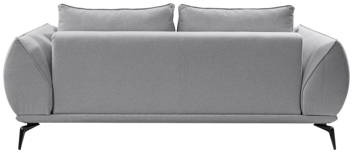 2-SITZER-SOFA in Webstoff Grau  - Schwarz/Grau, MODERN, Textil/Metall (208/86/118cm) - MID.YOU