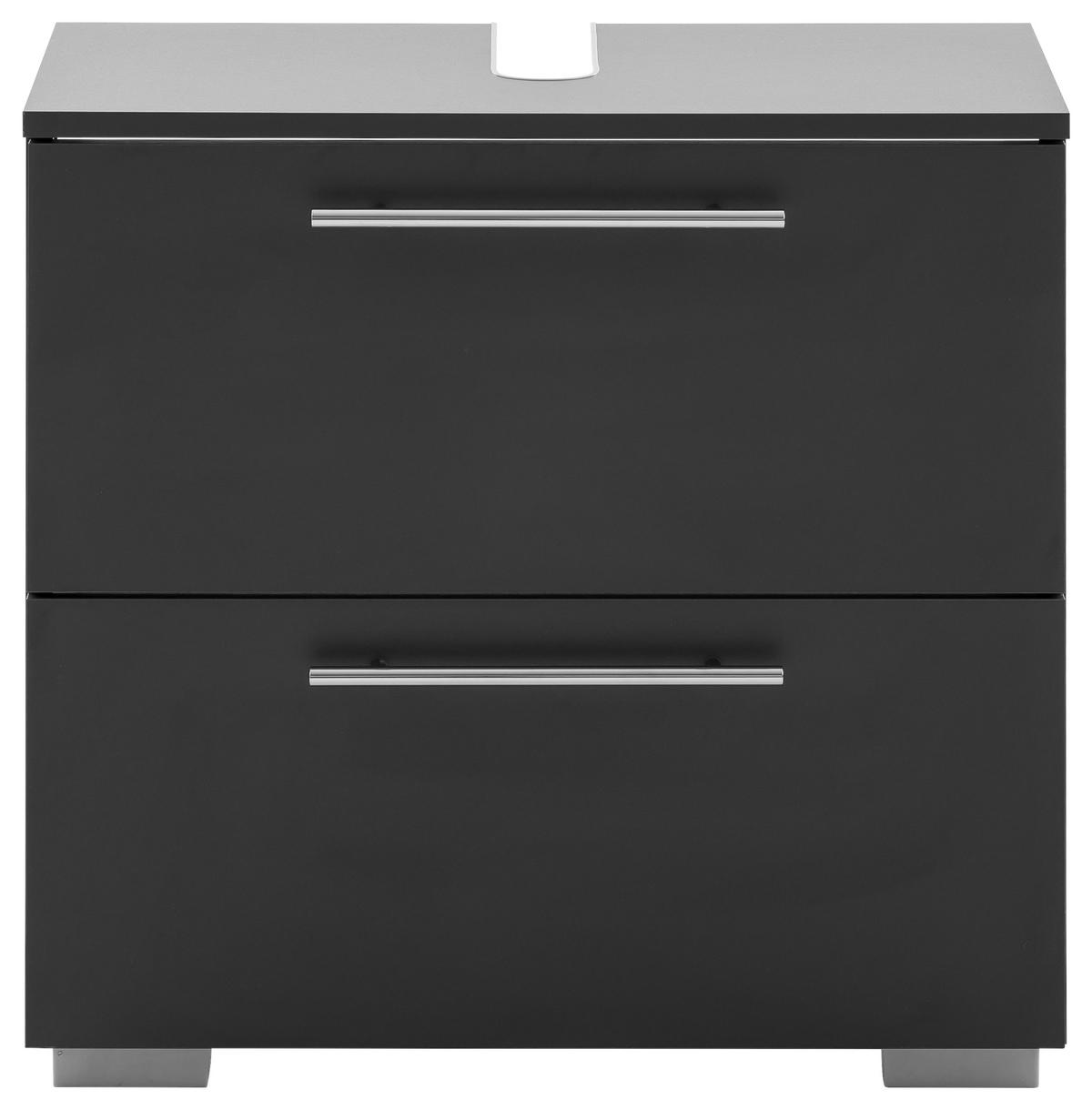 WASCHBECKENUNTERSCHRANK 60,2/59,1/35 cm  - Chromfarben/Anthrazit, KONVENTIONELL, Holzwerkstoff/Metall (60,2/59,1/35cm) - MID.YOU