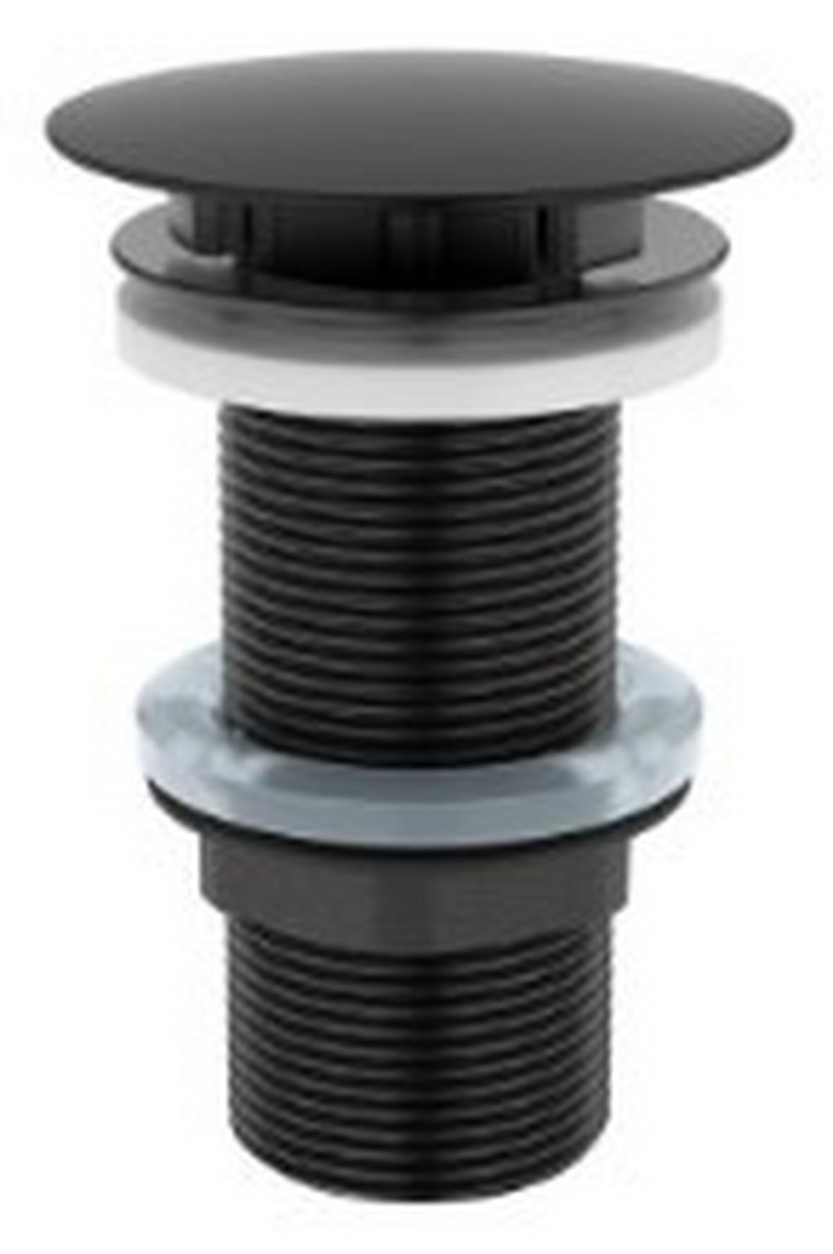 ABLAUFVENTIL 7,0/6,5/7,0 cm  - Schwarz, Basics, Metall (7,0/6,5/7,0cm) - Xora