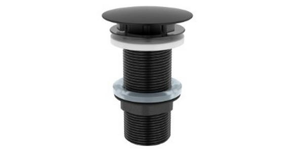 ABLAUFVENTIL 7,0/6,5/7,0 cm - Schwarz, Basics, Metall (7,0/6,5/7,0cm) - Xora