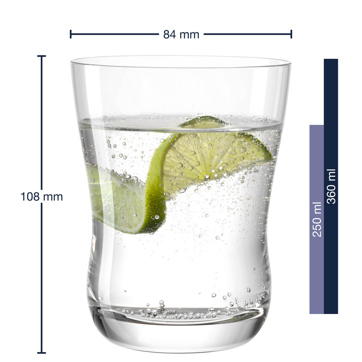 GLÄSERSET Vita 6-teilig  - Transparent, LIFESTYLE, Glas (8,4/10,8/8,4cm) - Leonardo