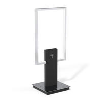 STOLNÁ LED LAMPA, dotykový stmievač, 19/1,6/44 cm - čierna/biela, Design, kov/plast (19/1,6/44cm) - Joop!
