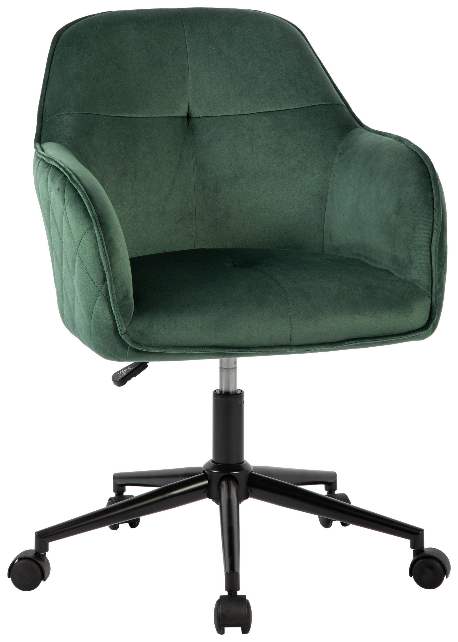 MID.YOU OTOČNÁ ŽIDLE, samet, zelená, černá