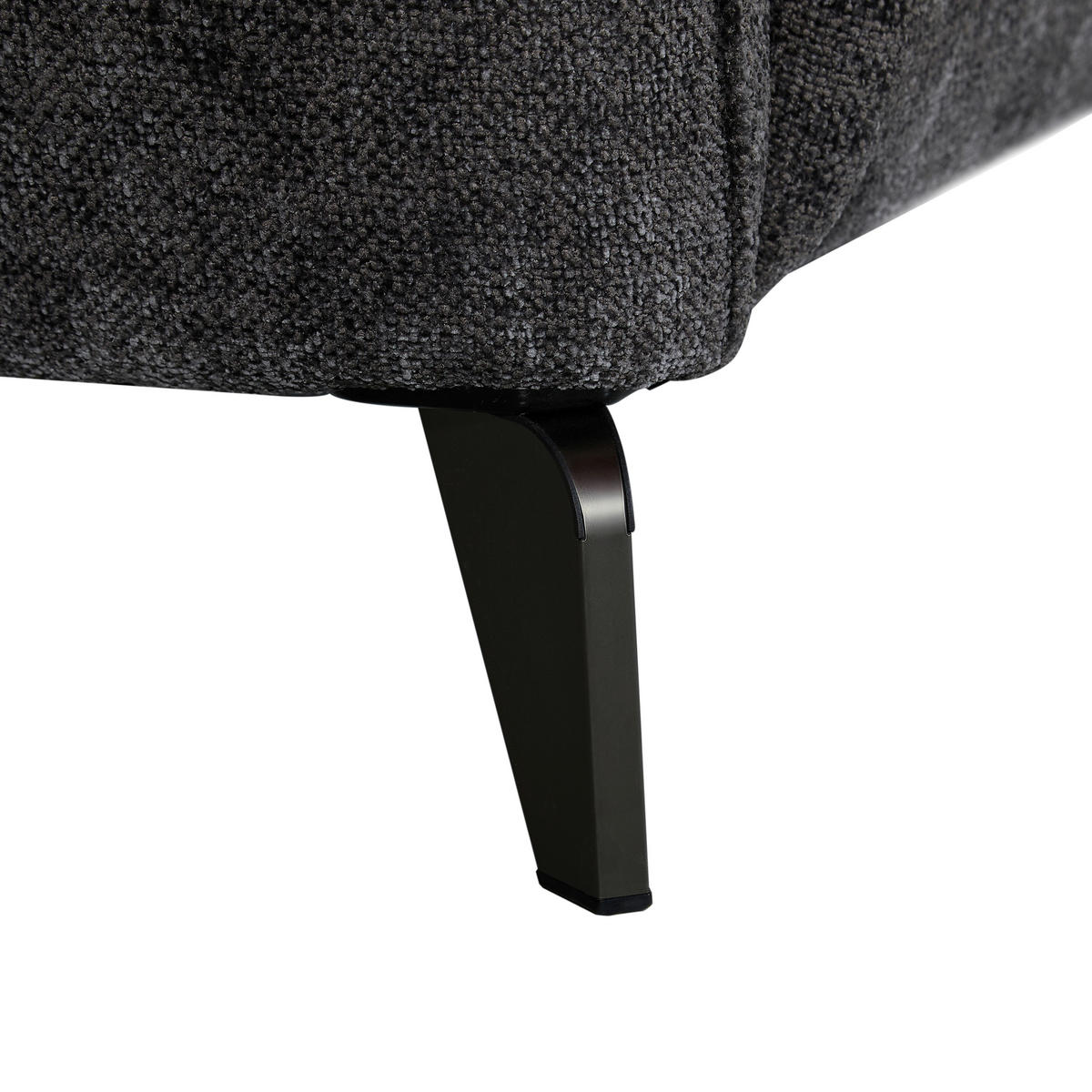 2,5-SITZER Mikrofaser Grau  - Grau, Design, Textil/Metall (183/79-99/104cm) - Novel