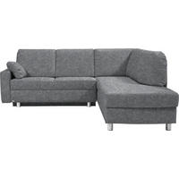 ECKSOFA  in Mikrovelours Grau  227/208 cm  - Alufarben/Grau, KONVENTIONELL, Textil/Metall (227/208cm) - Sedda