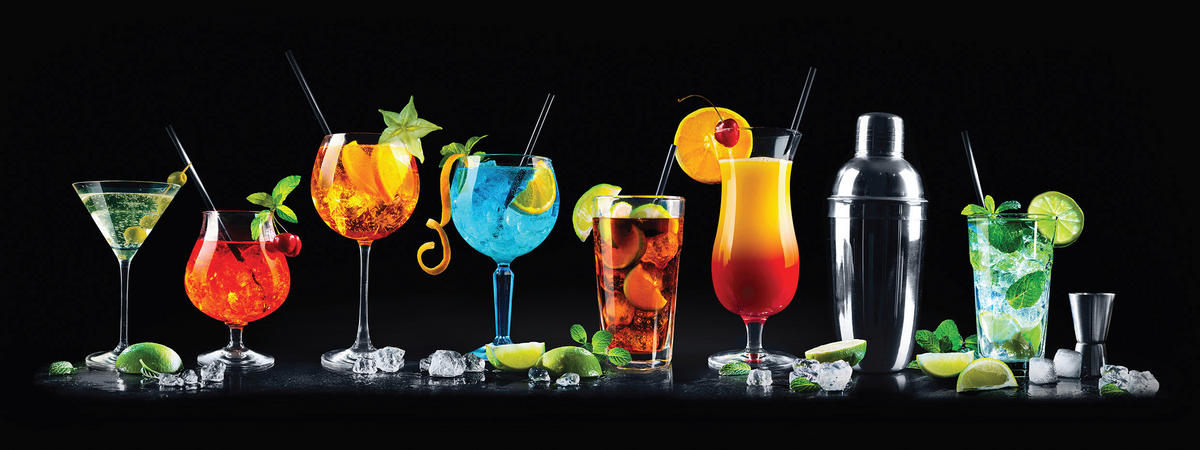 GLASBILD Getränke 30/80 cm  - Multicolor, Design, Glas (30/80cm) - Euroart