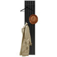 GARDEROBENPANEEL  in 35/185/14 cm  - Graphitfarben/Schwarz, Design, Holzwerkstoff (35/185/14cm) - Voleo