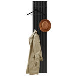 GARDEROBENPANEEL  in 35/185/14 cm  - Graphitfarben/Schwarz, Design, Holzwerkstoff (35/185/14cm) - Voleo