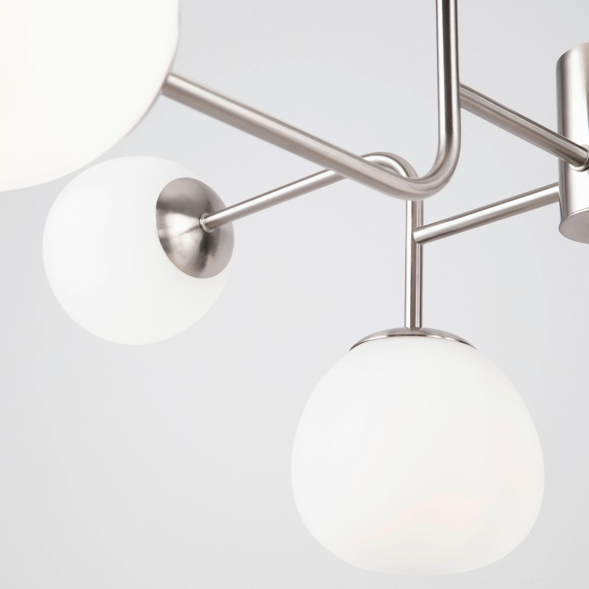 KRONLEUCHTER  96/57/26,5 cm   - Nickelfarben, Trend, Glas/Metall (96/57/26,5cm) - MAYTONI