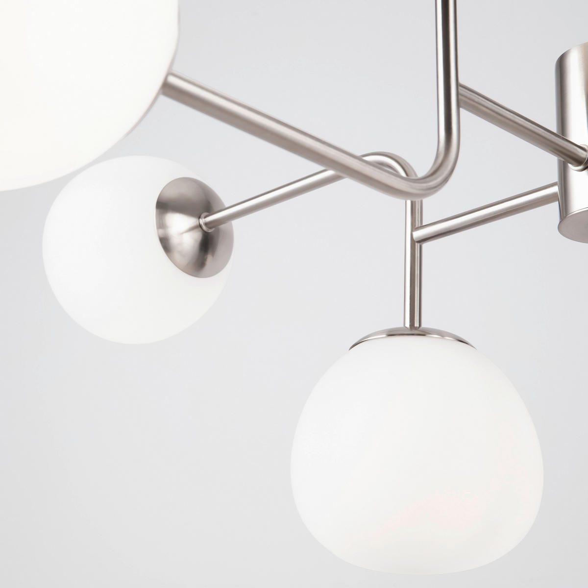 KRONLEUCHTER  96/57/26,5 cm   - Nickelfarben, Trend, Glas/Metall (96/57/26,5cm) - MAYTONI