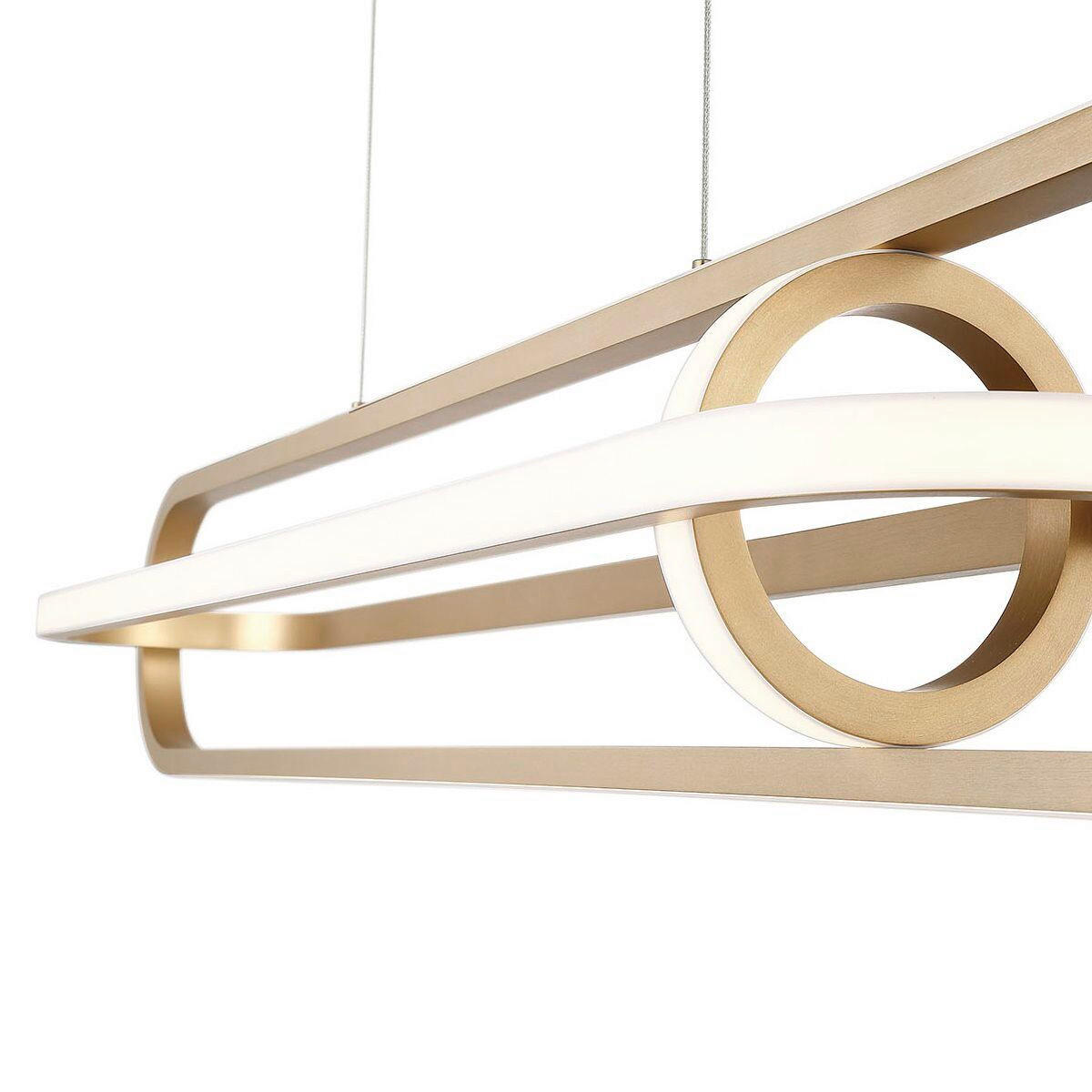 LED-HÄNGELEUCHTE Eurofase 107,1/44,9/16,7 cm   - Goldfarben, Design, Kunststoff/Metall (107,1/44,9/16,7cm) - Elstead Lighting