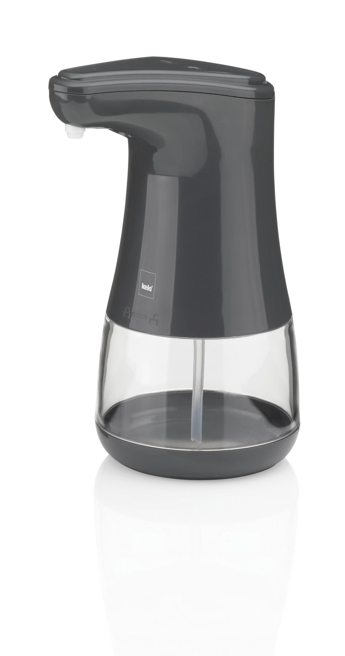 DOZATOR ZA DEZINFEKCIJU RUKU  siva  plastika  - siva, Osnovno, plastika (9/19cm) - Kela