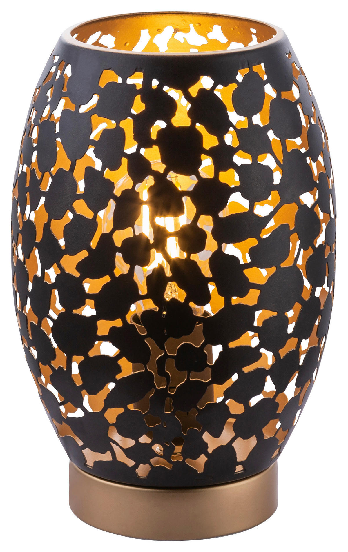 LAMPE DE TABLE - noir/doré, Basics, métal (15/23cm) - Globo