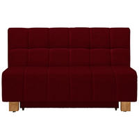 SCHLAFSOFA Webstoff Dunkelrot Stoffauswahl, Schlafen auf Sitzhöhe  - Naturfarben/Dunkelrot, Modern, Holz/Textil (145/92/102cm) - Novel