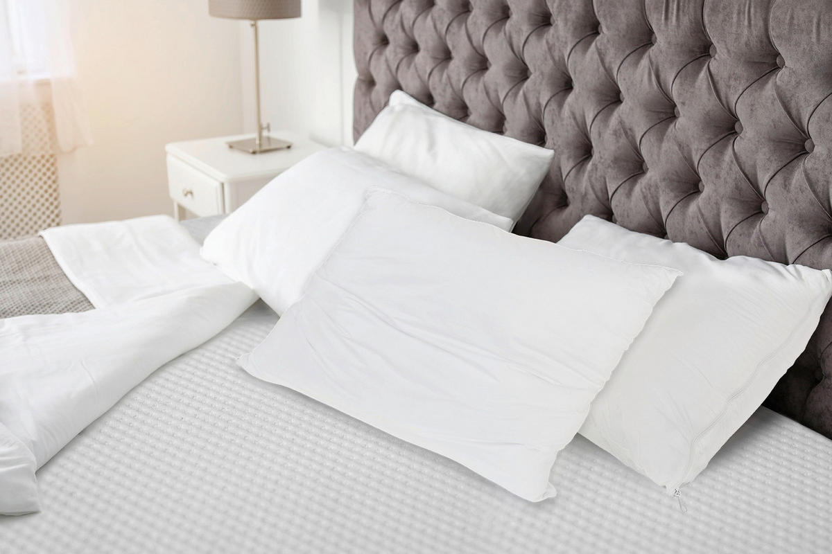 KOPFPOLSTER 40/80 cm  EaZzzy Zipperkissen  - Weiß, Basics, Textil (40/80cm) - Genius