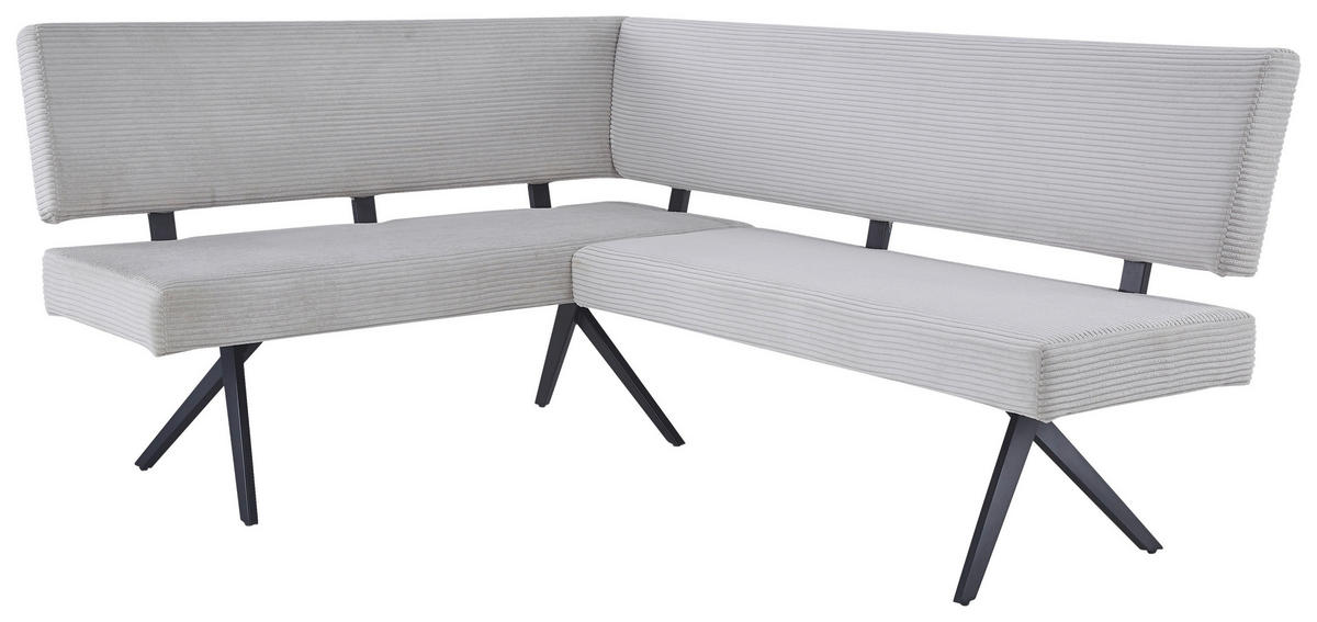 ECKBANK  in Beige  - Beige/Schwarz, KONVENTIONELL, Textil/Metall (190/150cm) - MID.YOU