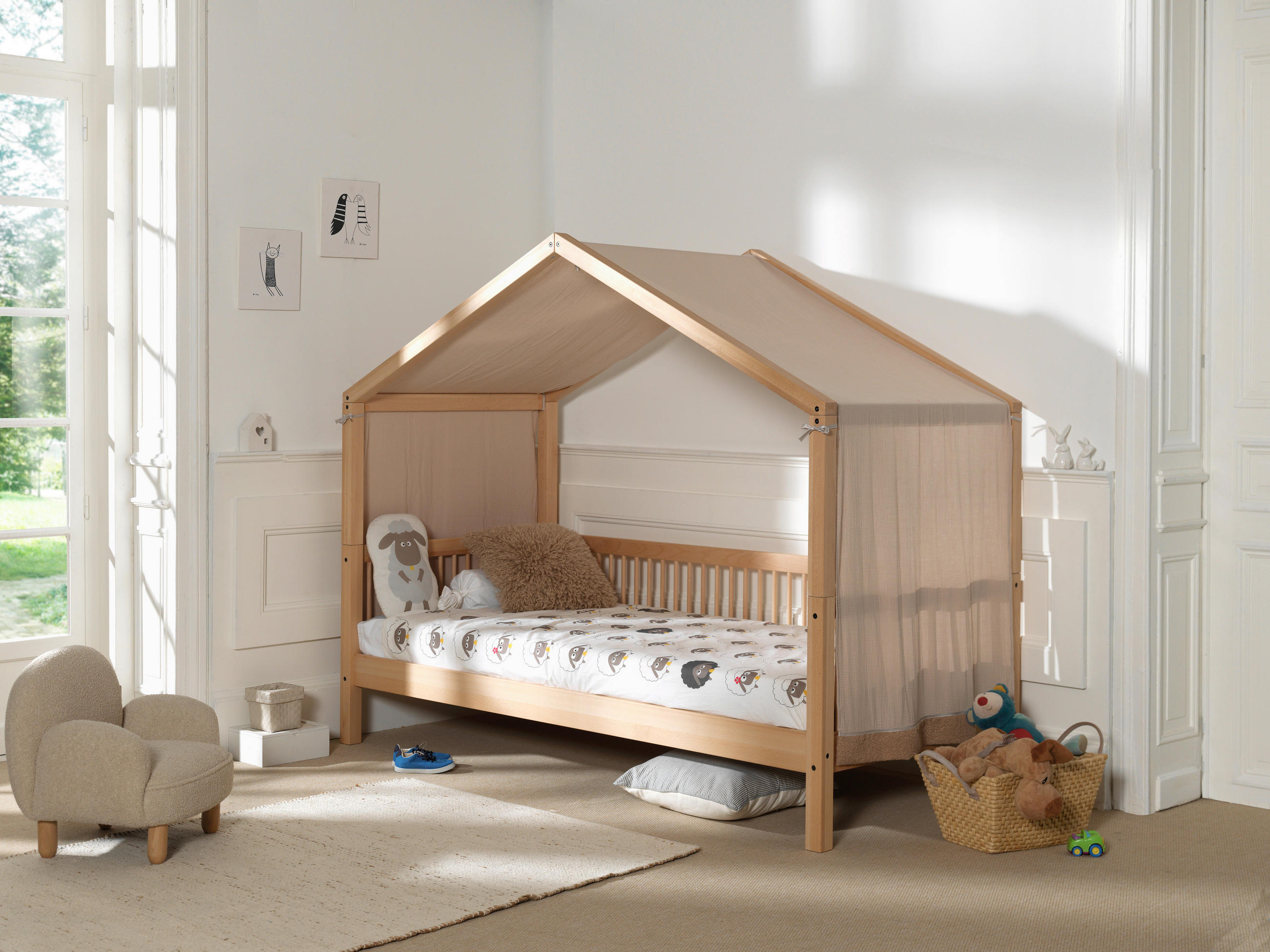 HAUSBETT Vorhang, Rollrost 90/200 cm  in Buchefarben  - Buchefarben, MODERN, Holz (90/200cm) - Vipack
