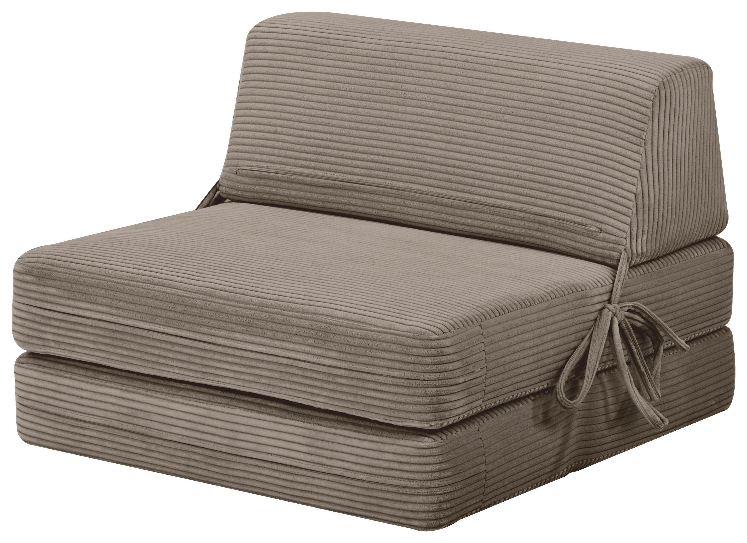 SCHLAFSESSEL Cord Braun    - Braun, Design, Textil/Metall (75/58/80cm) - Livetastic