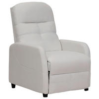 FERNSEHSESSEL in Flachgewebe Weiss  - Weiss/Schwarz, Konventionell, Textil/Metall (74/104/91cm) - MID.YOU