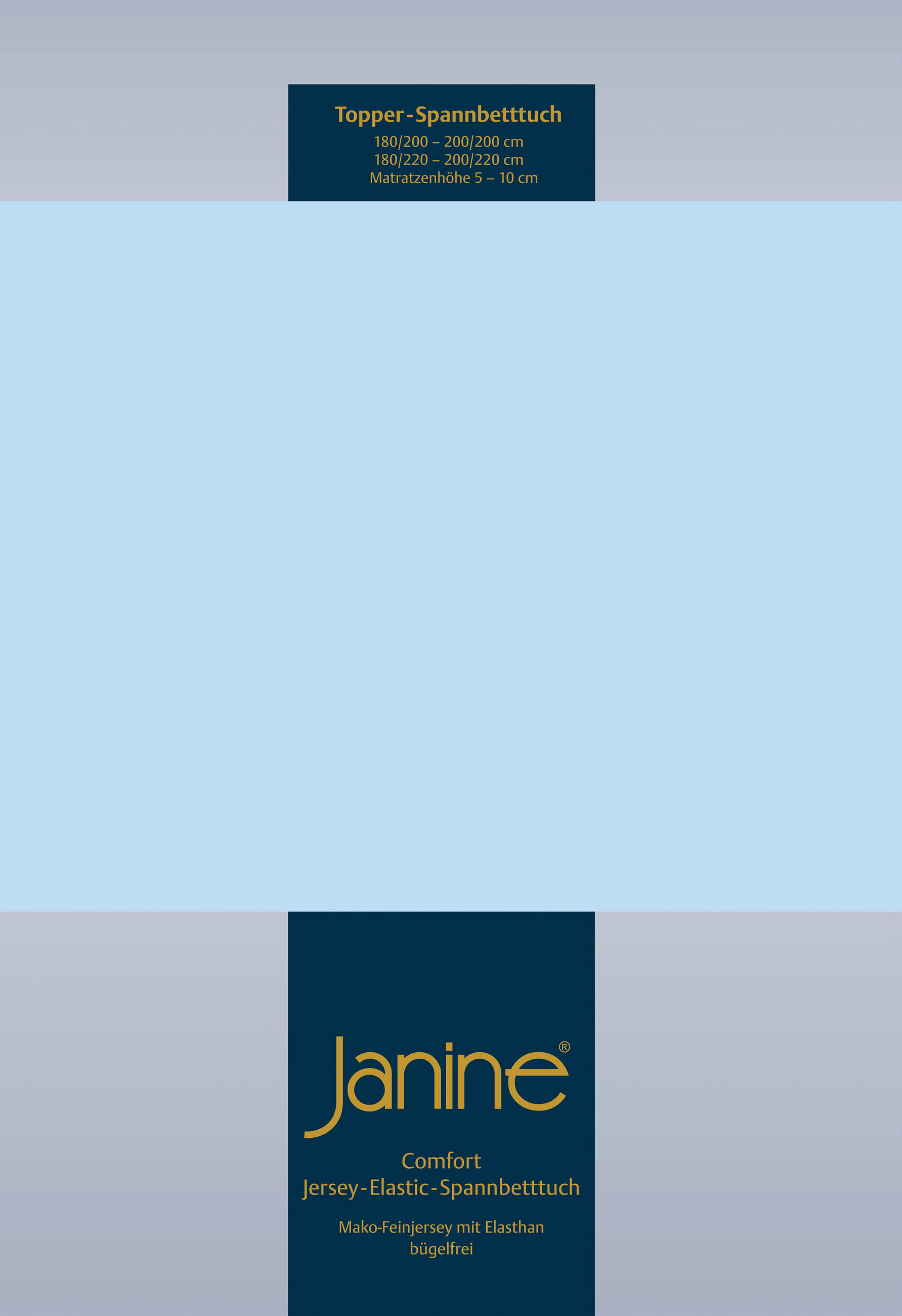 TOPPER-SPANNBETTTUCH Jersey  - Hellblau, Basics, Textil (150/200/10cm) - Janine