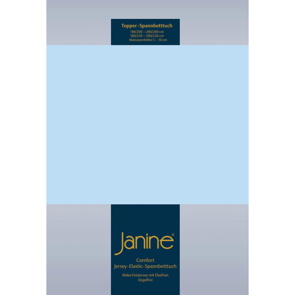 Thumbnail - Janine Topper-Spannbetttuch, Hellblau, Textil, 200x200x10 cm, allerhöchster Komfort, besonders dehnbar, formstabil und l...