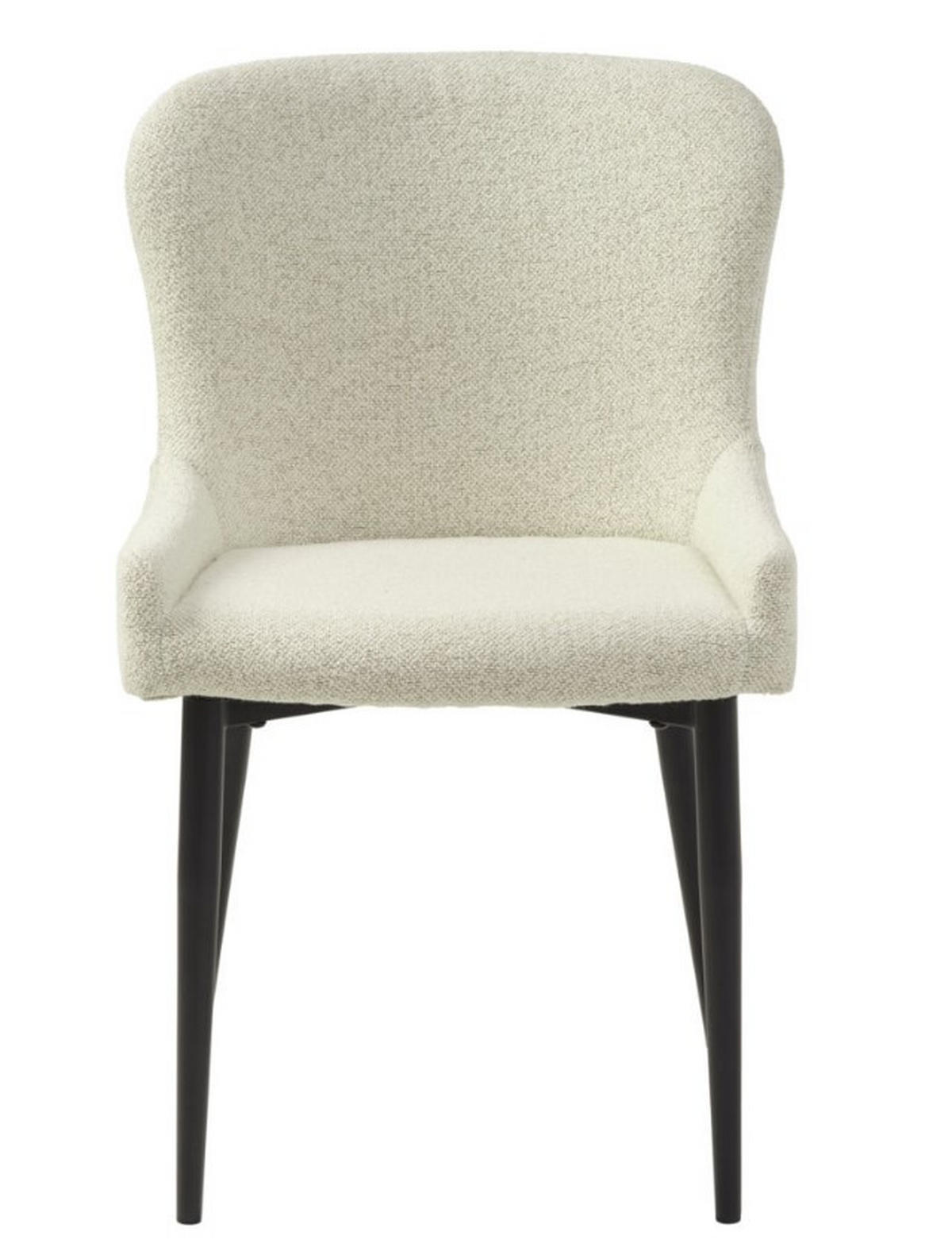 STOL MED ARMSTÖD bouclé  - vit/svart, Design, metall/textil (52/82/60cm) - Best Price