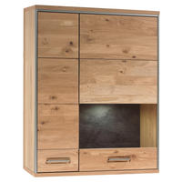 VÄGGHÄNGD MODUL i ekfärgad   - stålfärgad/ekfärgad, Klassisk, metall/trämaterial (94/120/39cm) - MID.YOU