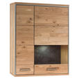 HÄNGEELEMENT in Eichefarben - Edelstahlfarben/Eichefarben, KONVENTIONELL, Glas/Holz (94/120/39cm) - Cantus