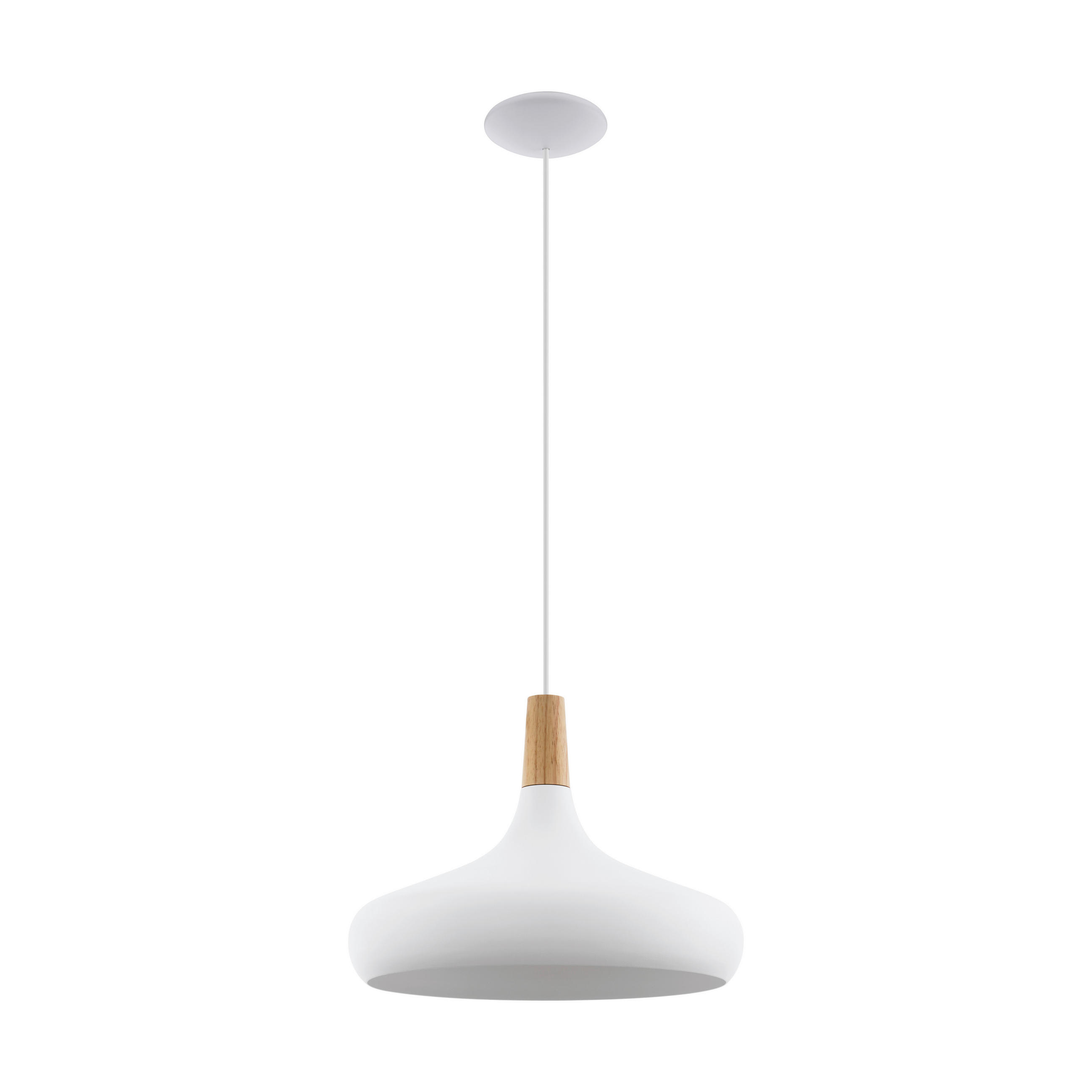 VISEČA SVETILKA 96983  Sabinar      40/110 cm      E27 - bela/rjava, Trend, kovina/les (40/110cm)