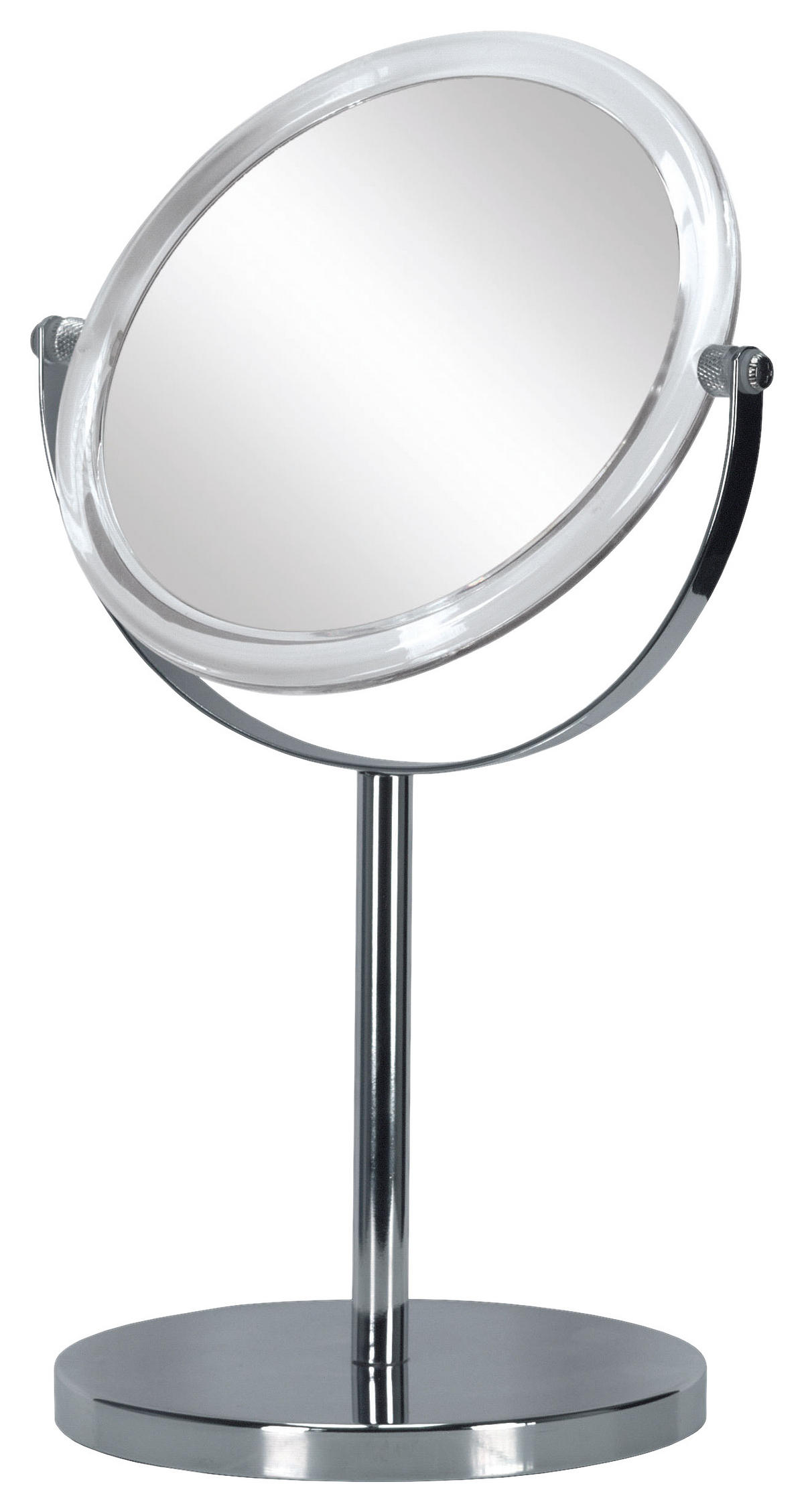 SCHMINKSPIEGEL Chromfarben  - Chromfarben/Weiß, Design, Glas/Kunststoff (15,3cm) - Kleine Wolke