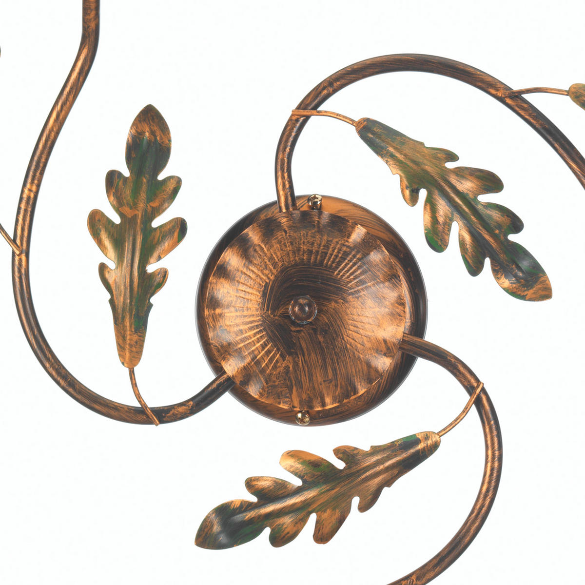 DECKENLEUCHTE    50/50/20 cm  - Bronzefarben/Olivgrün, Natur, Glas/Metall (50/50/20cm)