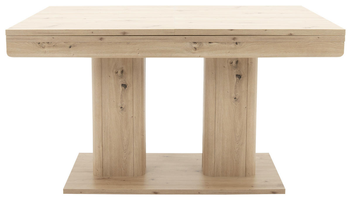 JEDILNA MIZA, hrast barve hrasta  - barve hrasta, Design, leseni material (140-220/80/90cm) - Xora