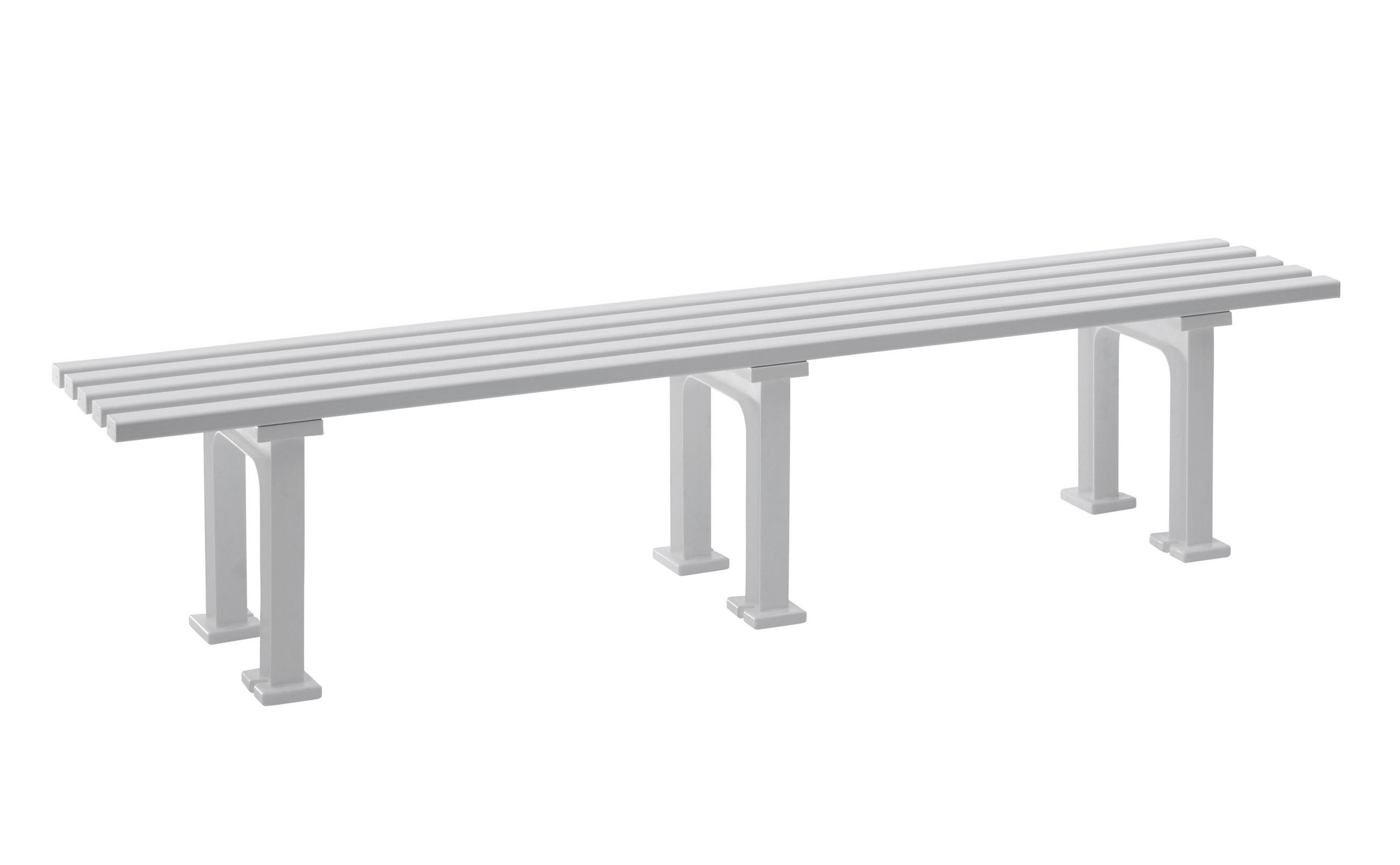 GARTENBANK 200/42/37 cm   - Weiß, Basics, Kunststoff (200/42/37cm) - Modante