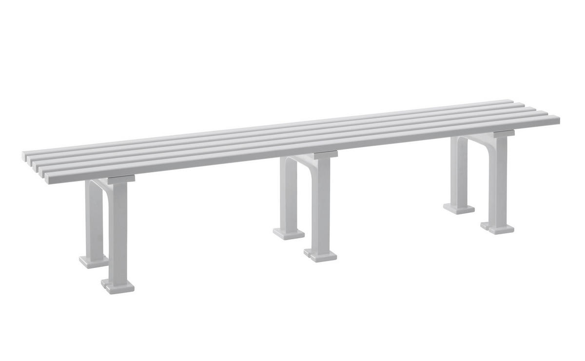 GARTENBANK 200/42/37 cm   - Weiß, Basics, Kunststoff (200/42/37cm) - Modante