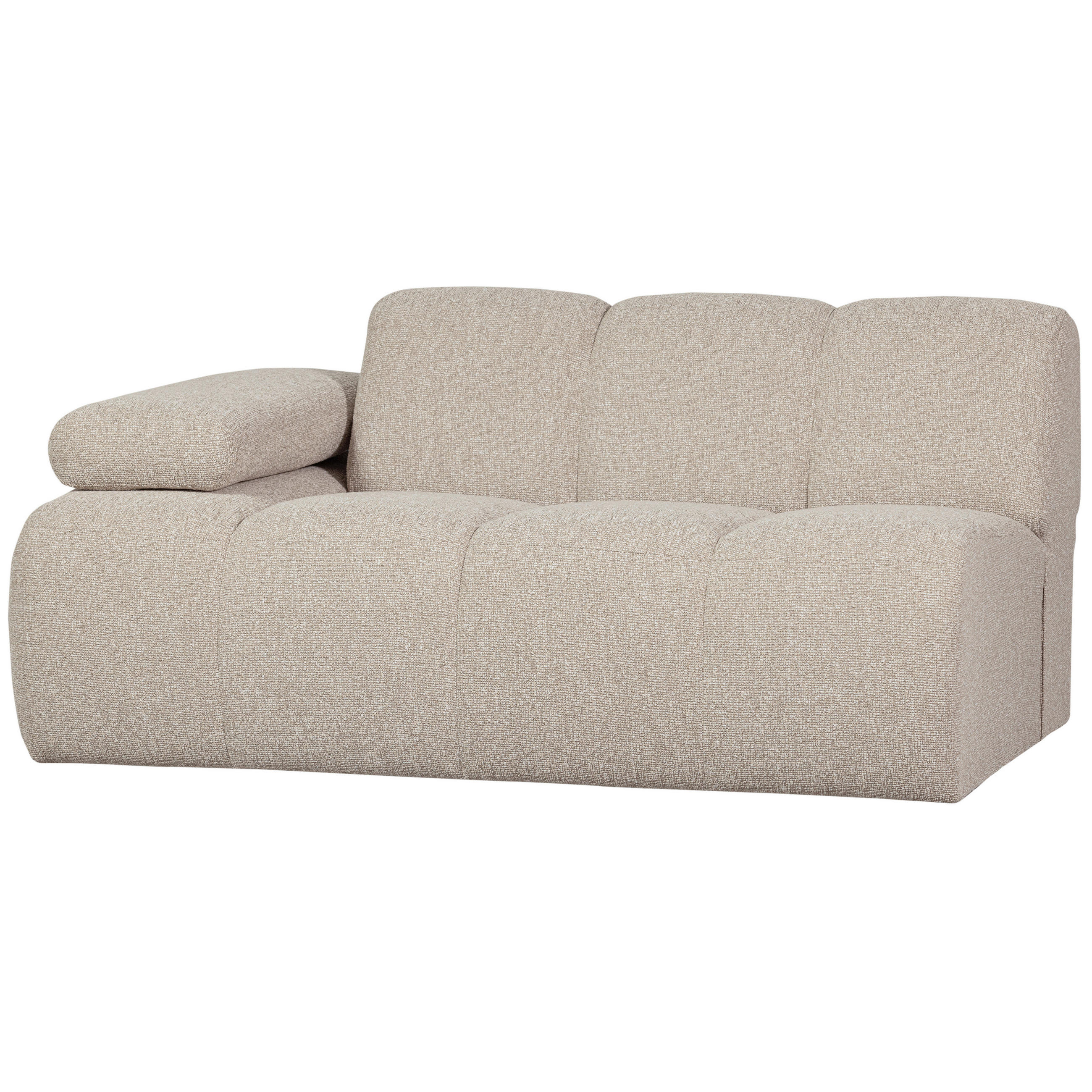 SOFAELEMENT Mojo in Bouclé Beige  - Beige, MODERN, Kunststoff/Textil (164/74/97cm) - Livetastic