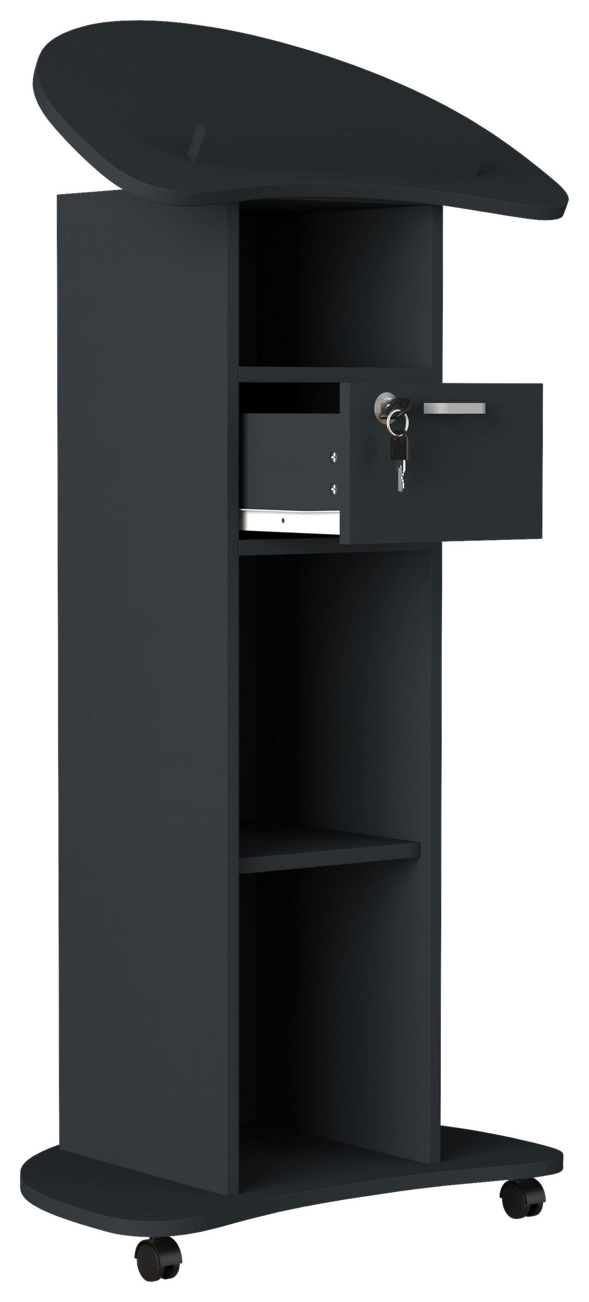 STÅPULPET 56/110/37 cm  i antracit  - antracit, Modern, trämaterial (56/110/37cm) - MID.YOU