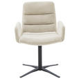 ARMLEHNSTUHL  in Cord  - Taupe/Schwarz, Design, Textil/Metall (61/88/66cm) - Dieter Knoll