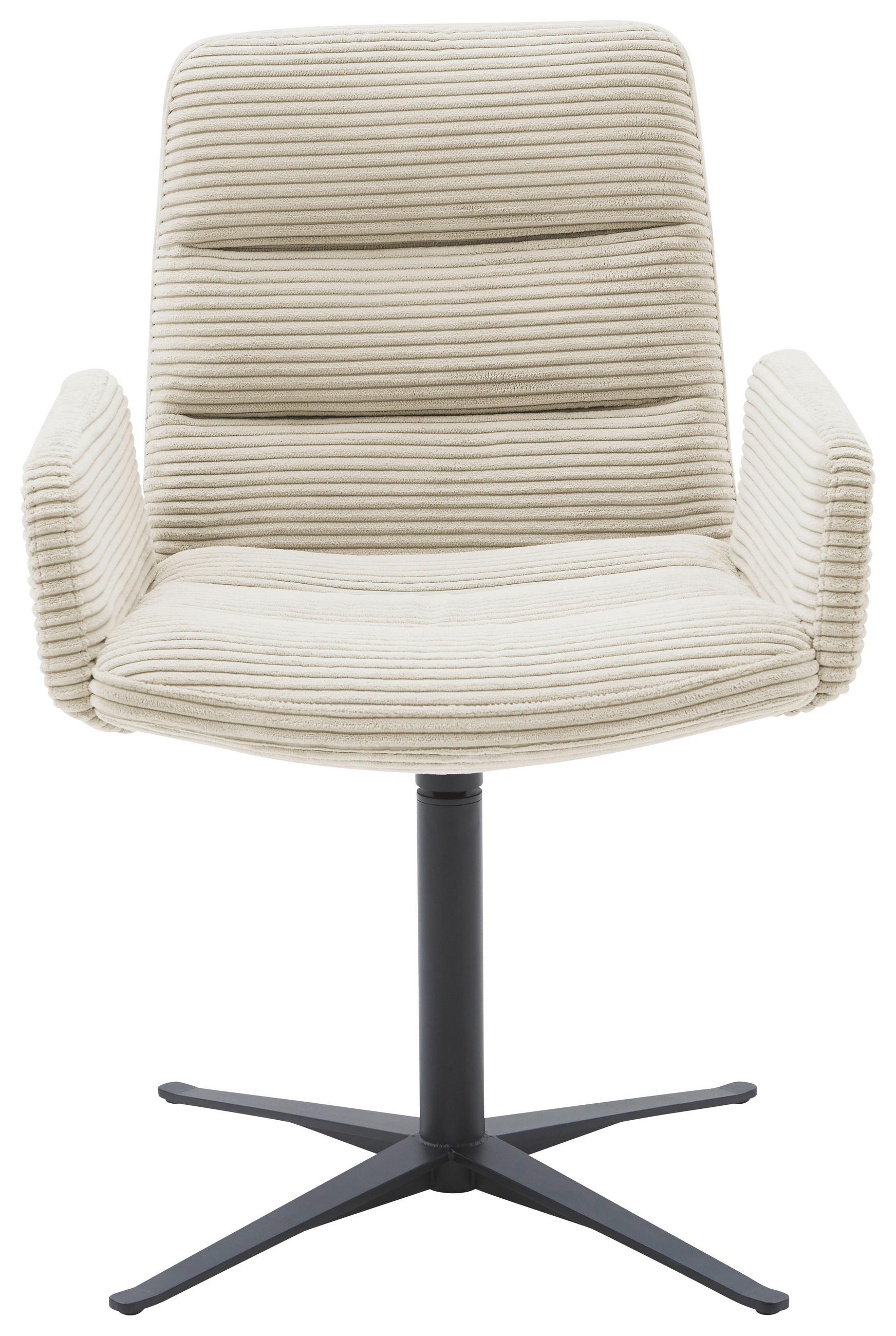 ARMLEHNSTUHL  in Cord  - Taupe/Schwarz, Design, Textil/Metall (61/88/66cm) - Dieter Knoll