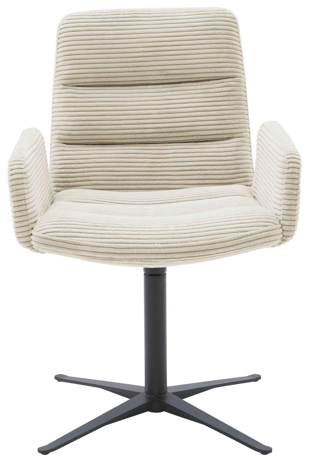 ARMLEHNSTUHL  in Cord  - Taupe/Schwarz, Design, Textil/Metall (61/88/66cm) - Dieter Knoll