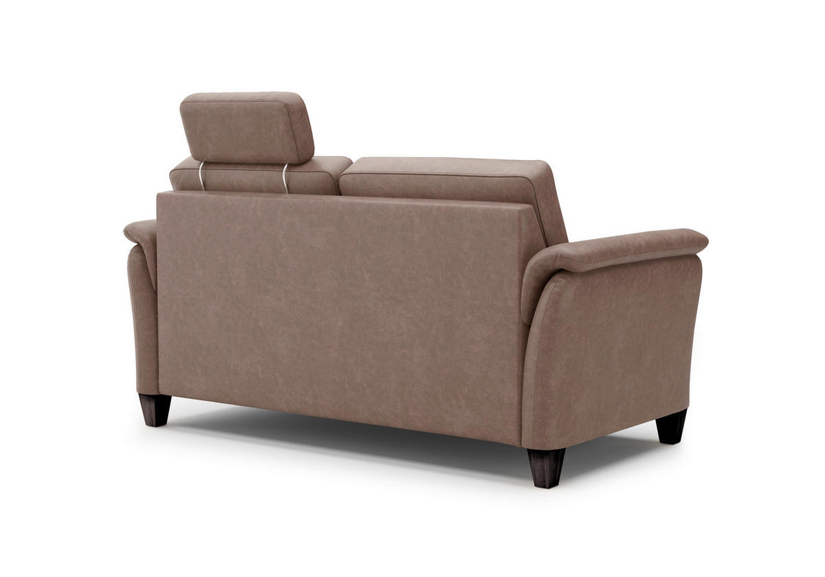 3-SITZER-SOFA in Mikrofaser Haselnussfarben  - Wengefarben/Haselnussfarben, Konventionell, Holz/Textil (179/89/89cm) - Sit & More