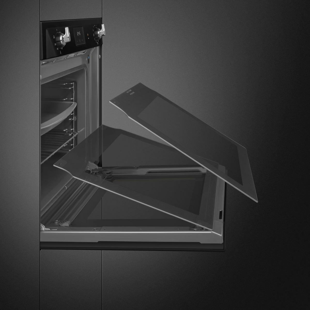 EINBAUBACKOFEN SOP6900TN  - Schwarz, Basics, Metall (59,7/59,2/54,8cm) - SMEG