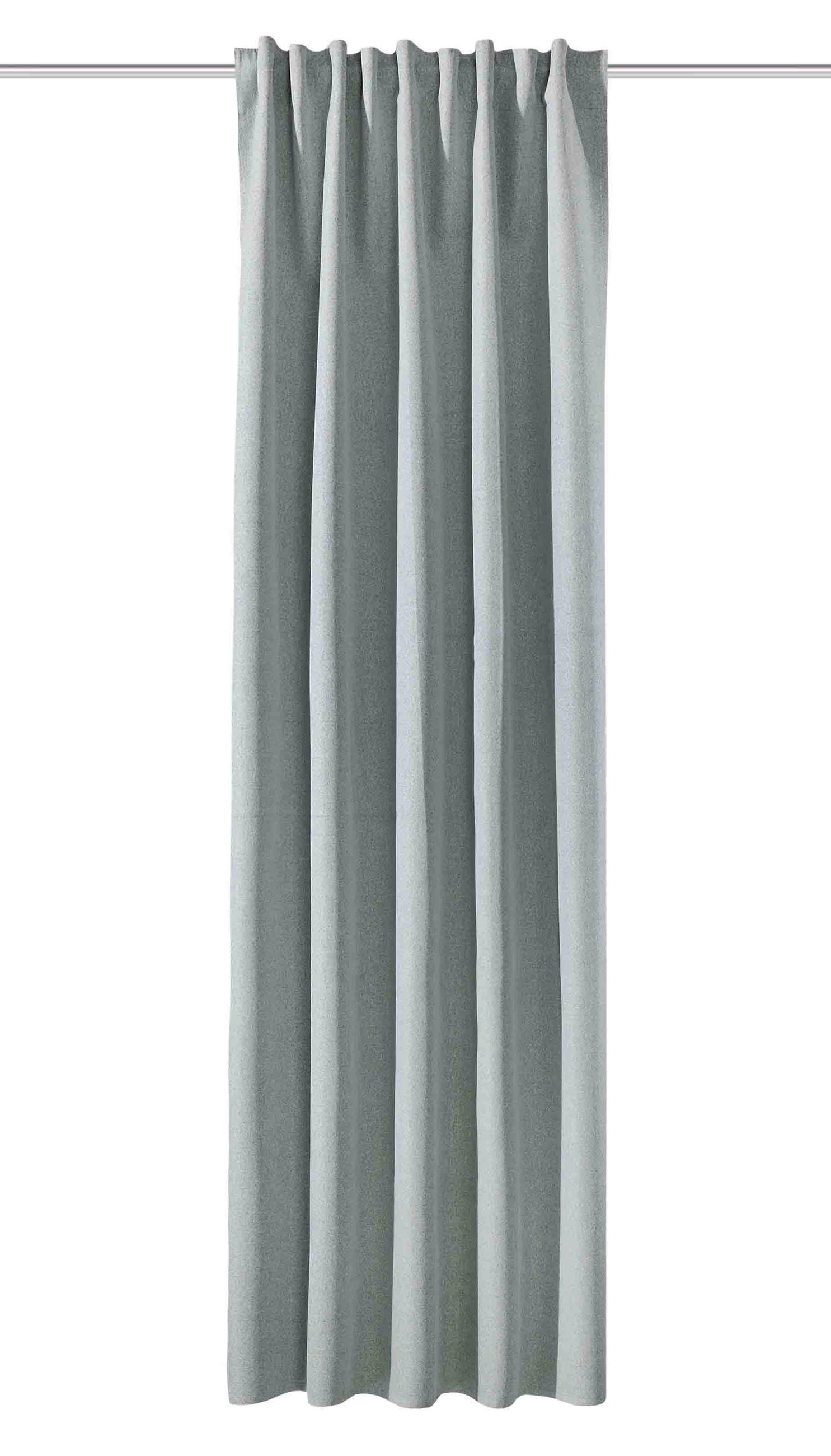 FERTIGVORHANG  blickdicht    - Salbeigrün, Basics, Textil (140cm)