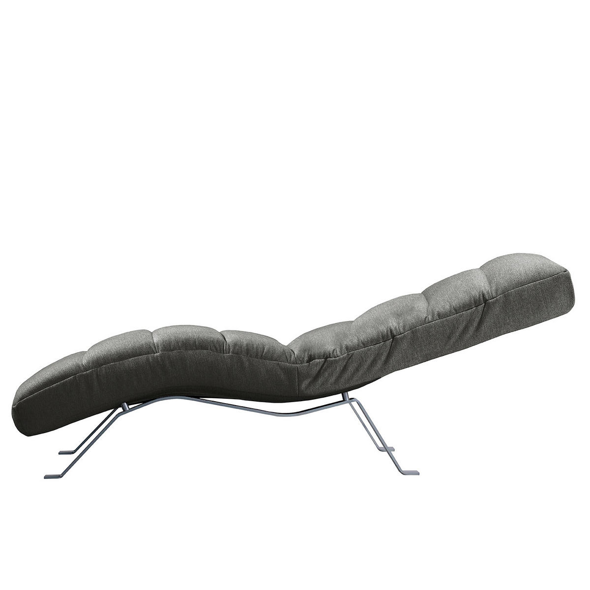 RELAXLIEGE SWING Webstoff Dunkelgrau  - Dunkelgrau/Silberfarben, Design, Textil/Metall (65/65/171cm) - Livetastic