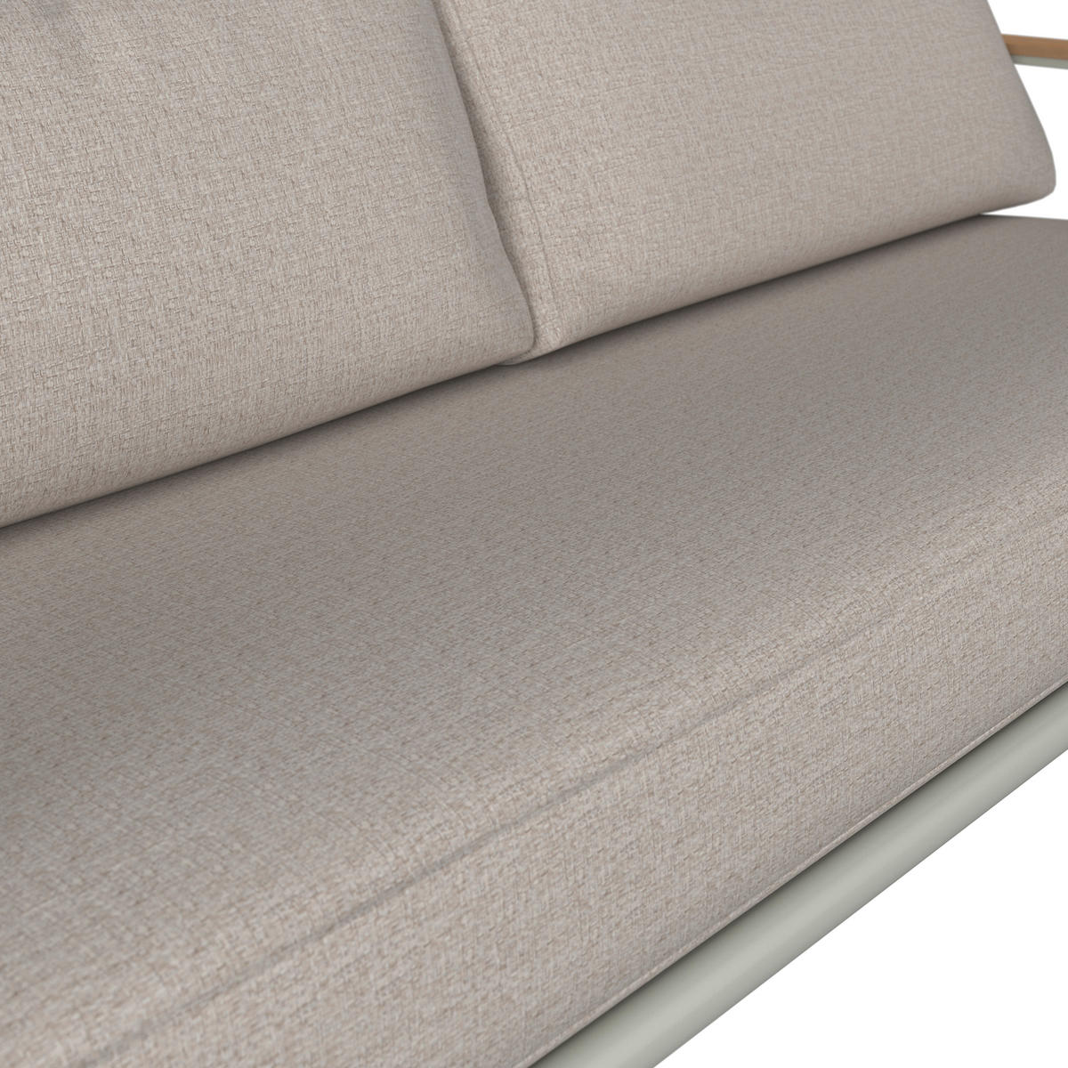 LOUNGEGARNITUR 4-teilig   209.5/65/82.5 cm Aluminium  - Beige/Braun, MODERN, Kunststoff/Textil (209.5/65/82.5cm) - Ambia Garden