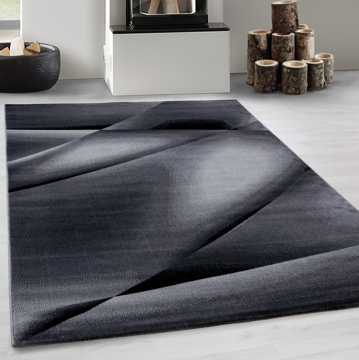 WEBTEPPICH 160/230 cm Miami Schwarz  - Schwarz, Trend, Textil (160/230cm) - Novel