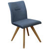 STUHL  in Webstoff Holz, Textil  - Blau/Eichefarben, KONVENTIONELL, Holz/Textil (51,5/87,5/63cm) - Linea Natura