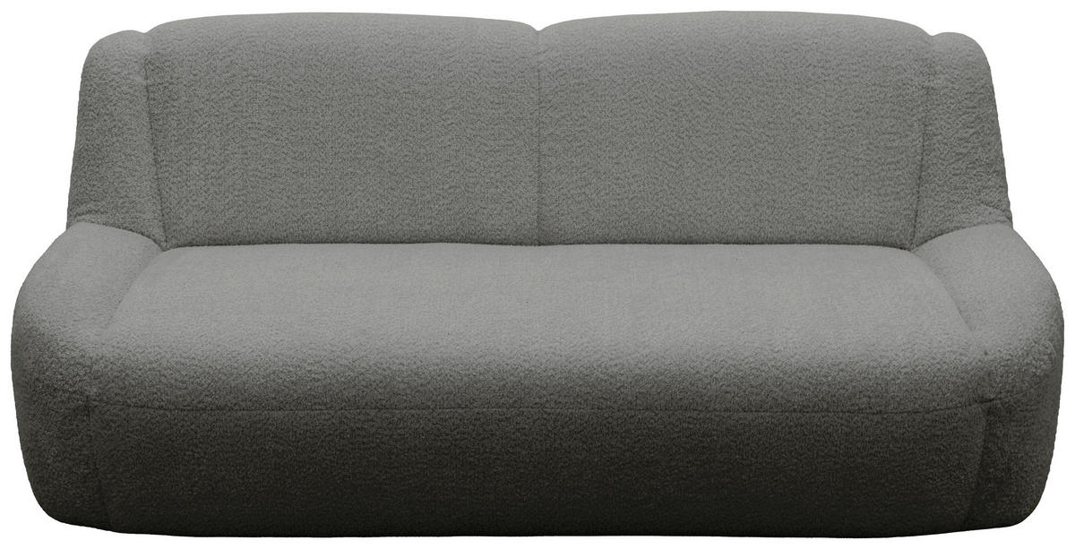 3-SITZER-SOFA 100 034 Chenille Graphitfarben  - Creme/Schwarz, MODERN, Kunststoff/Textil (197/82/93cm) - Livetastic